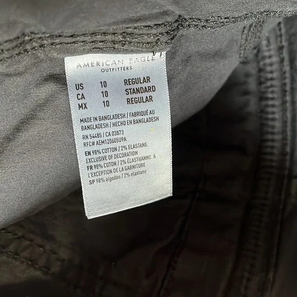 American Eagle Outfitters Black Wide-Leg Cargo Pants - Picture 6 of 9